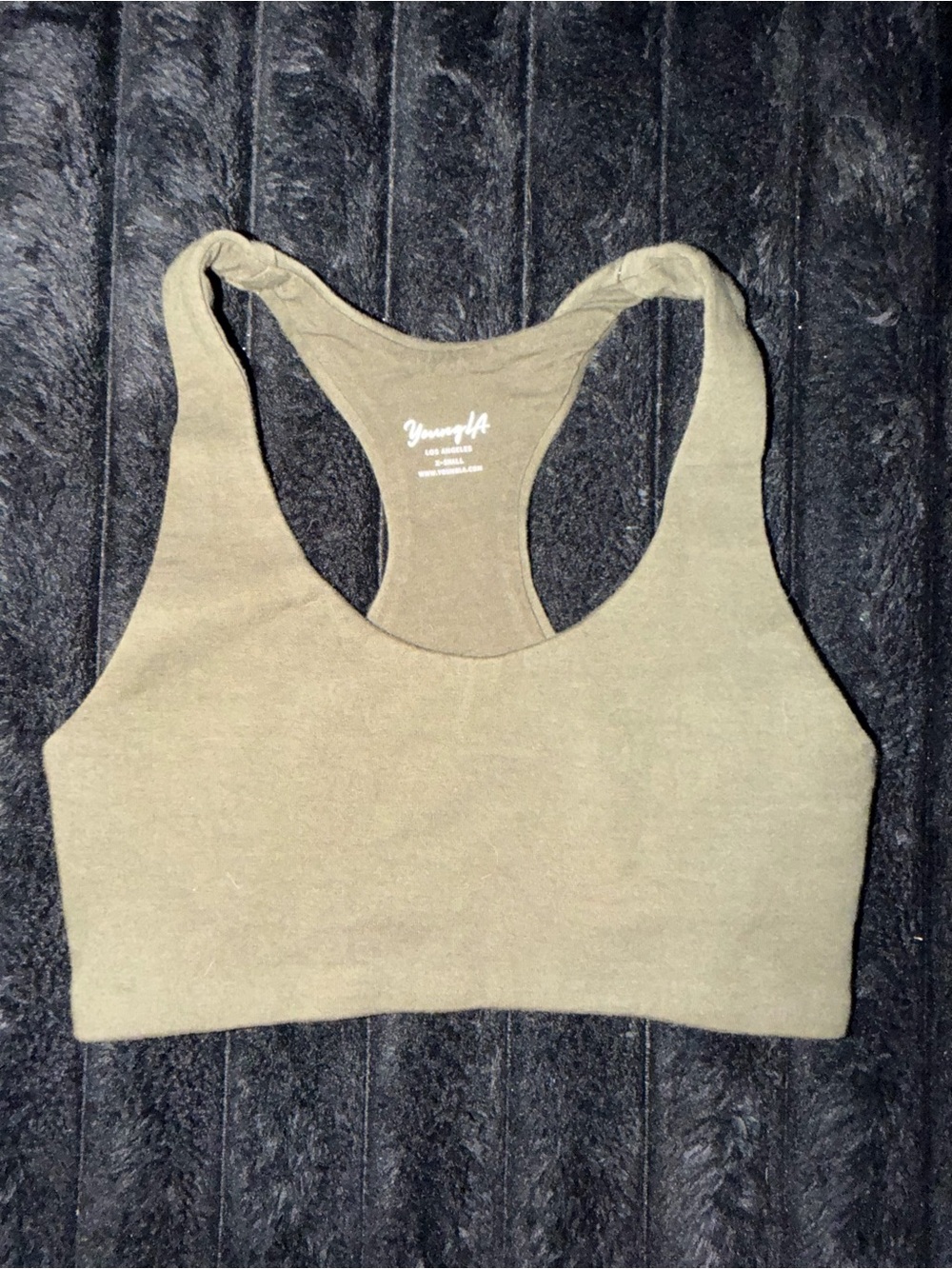 YoungLA Olive Green Racerback Sports Bra